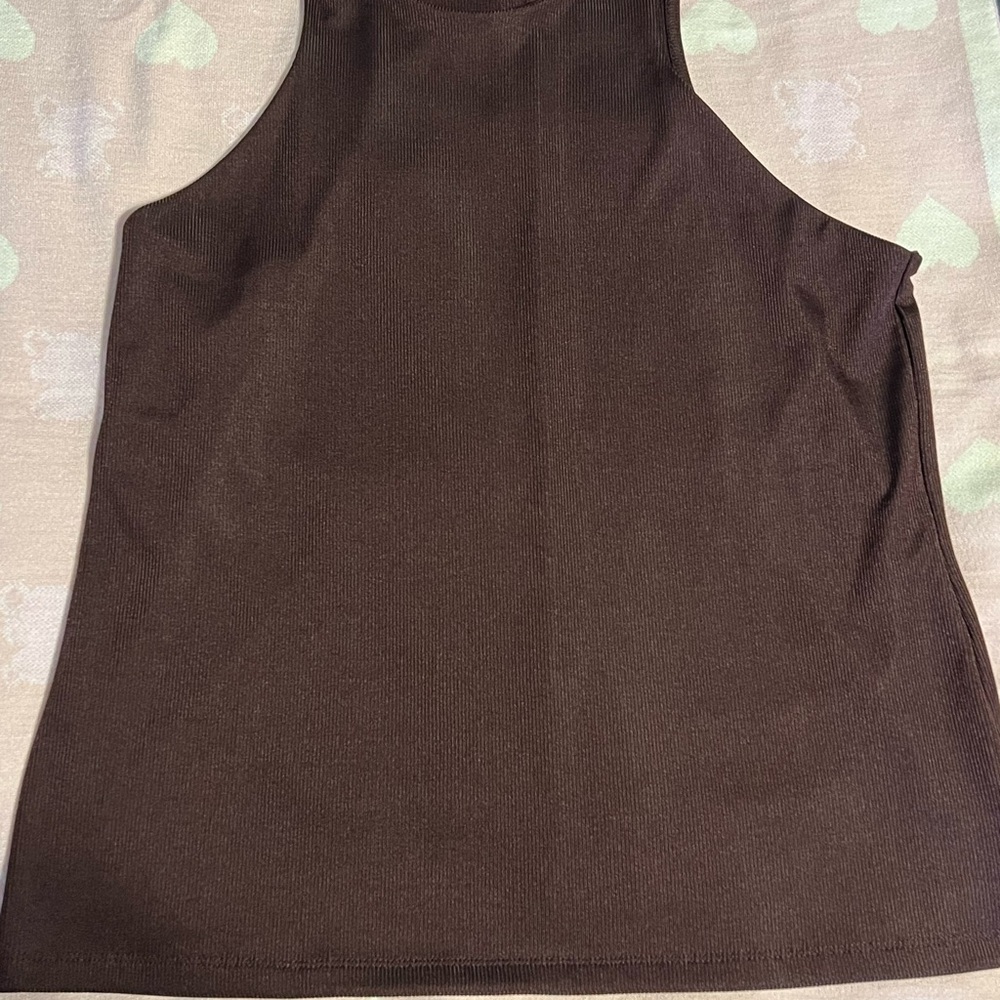 a new day Dark Brown Tank Top